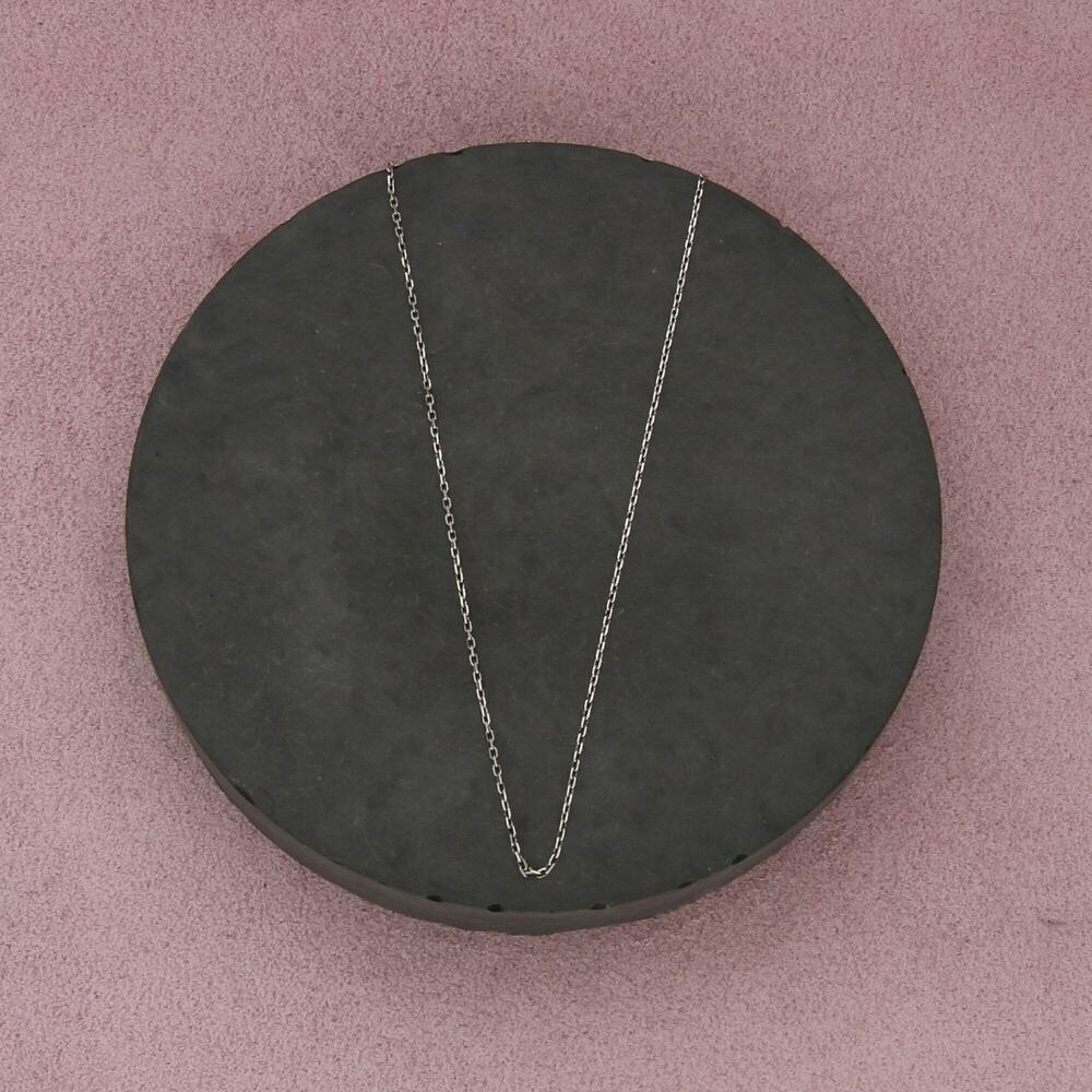 sterling silver 1mm square cable chain necklace size 16in